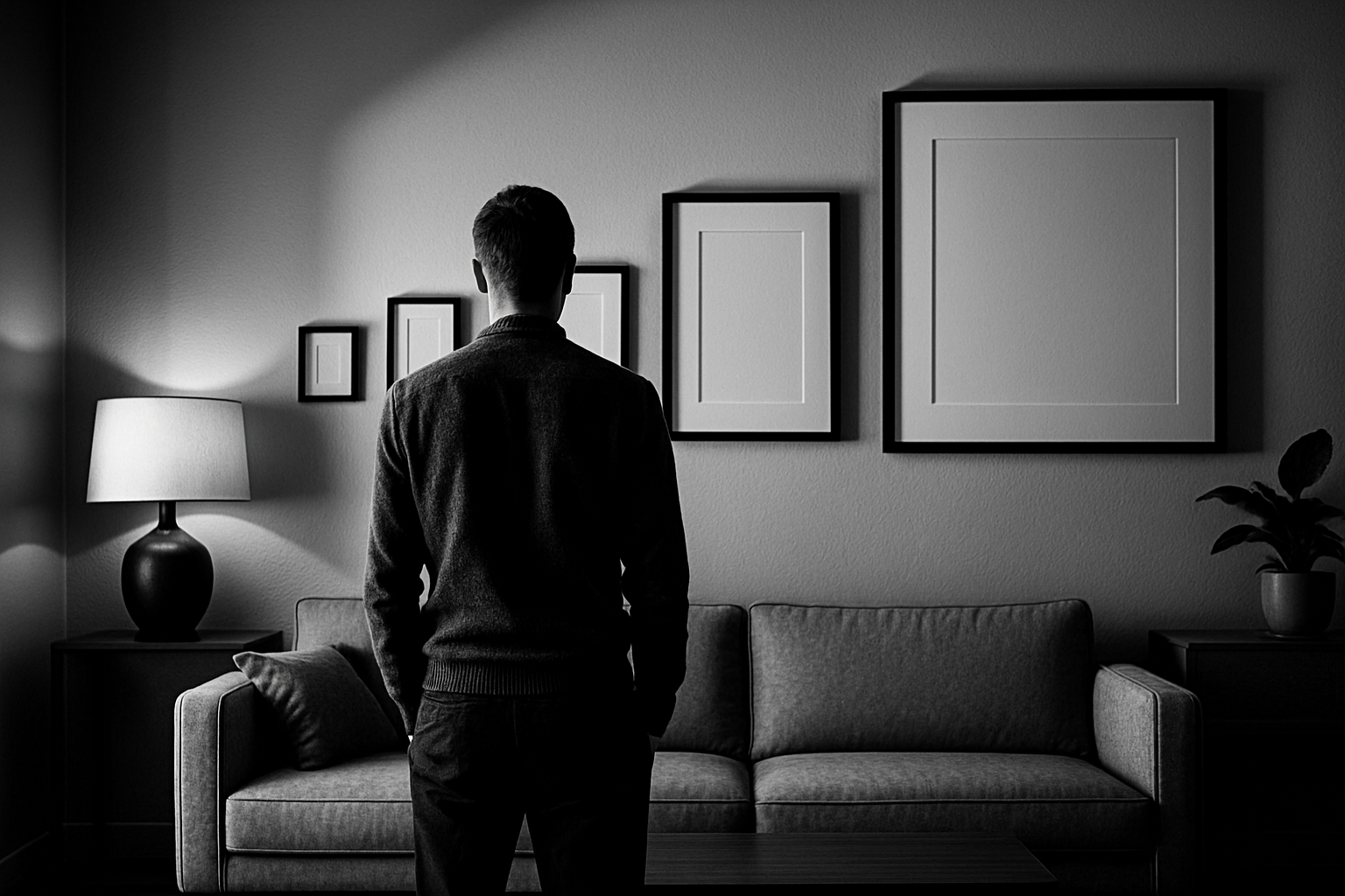 five formats of wall art on the wall