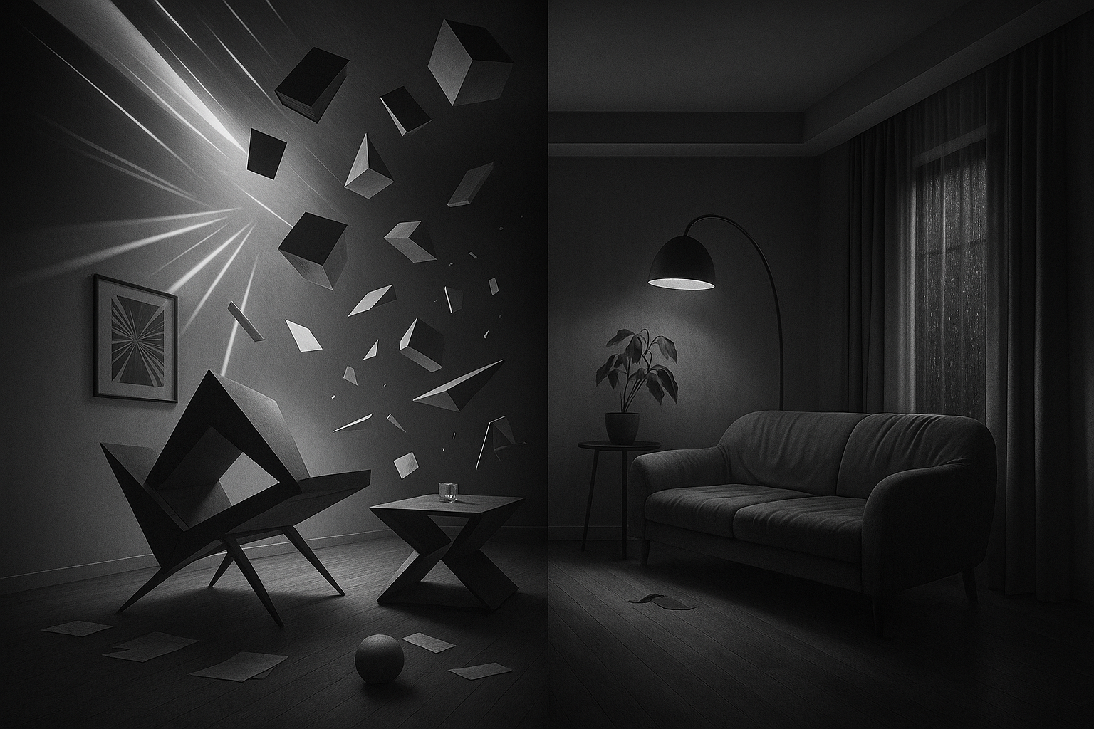 energetic room vs calm room