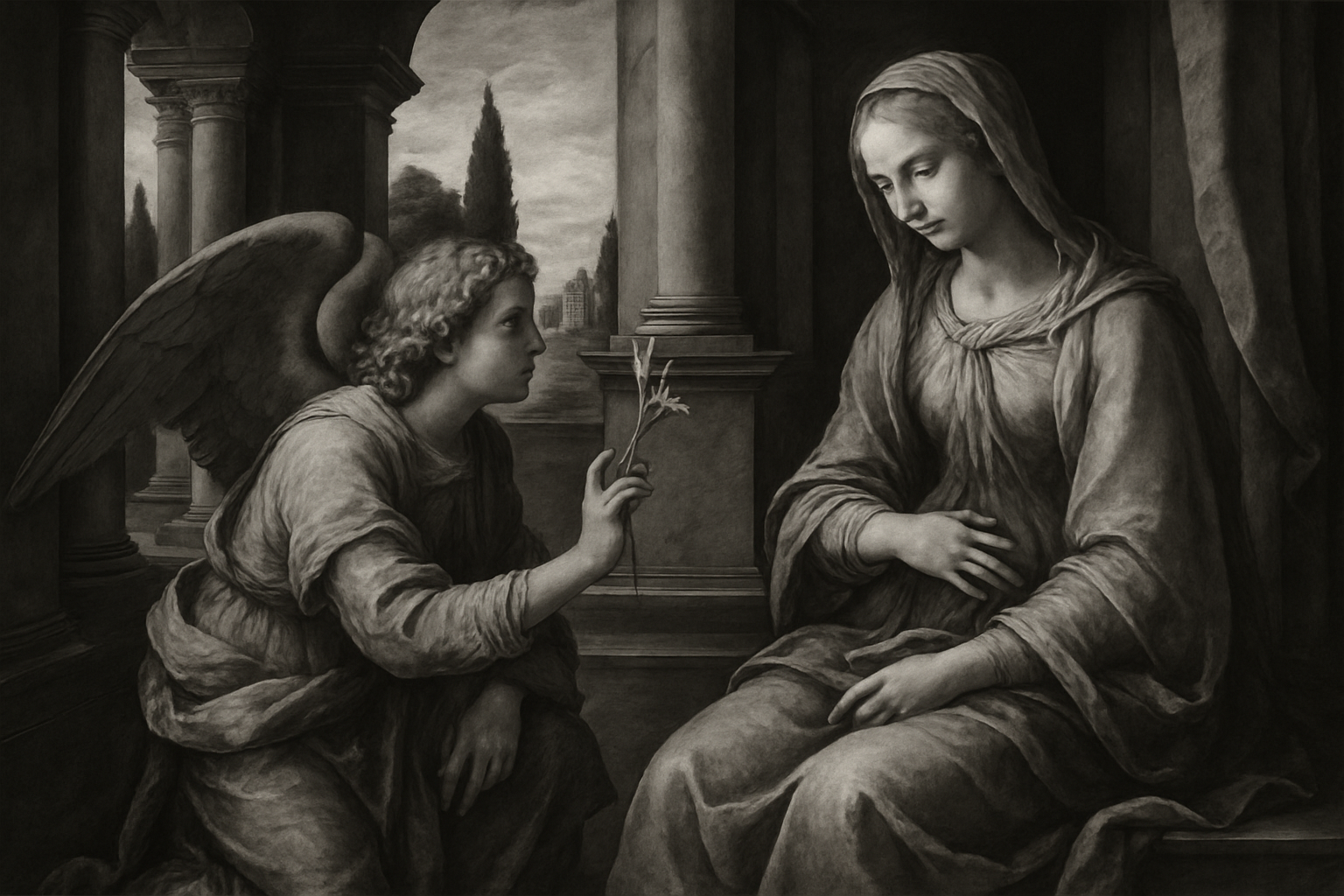 black and white picture of renaissance image