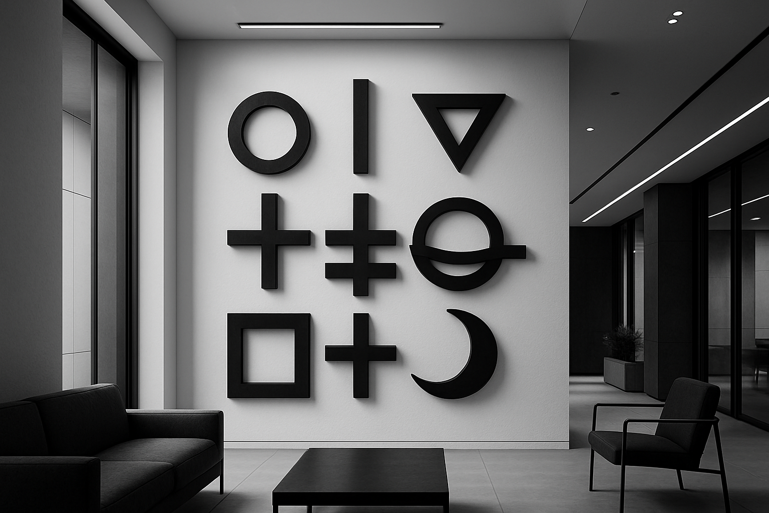 art piece in a contemporary interior