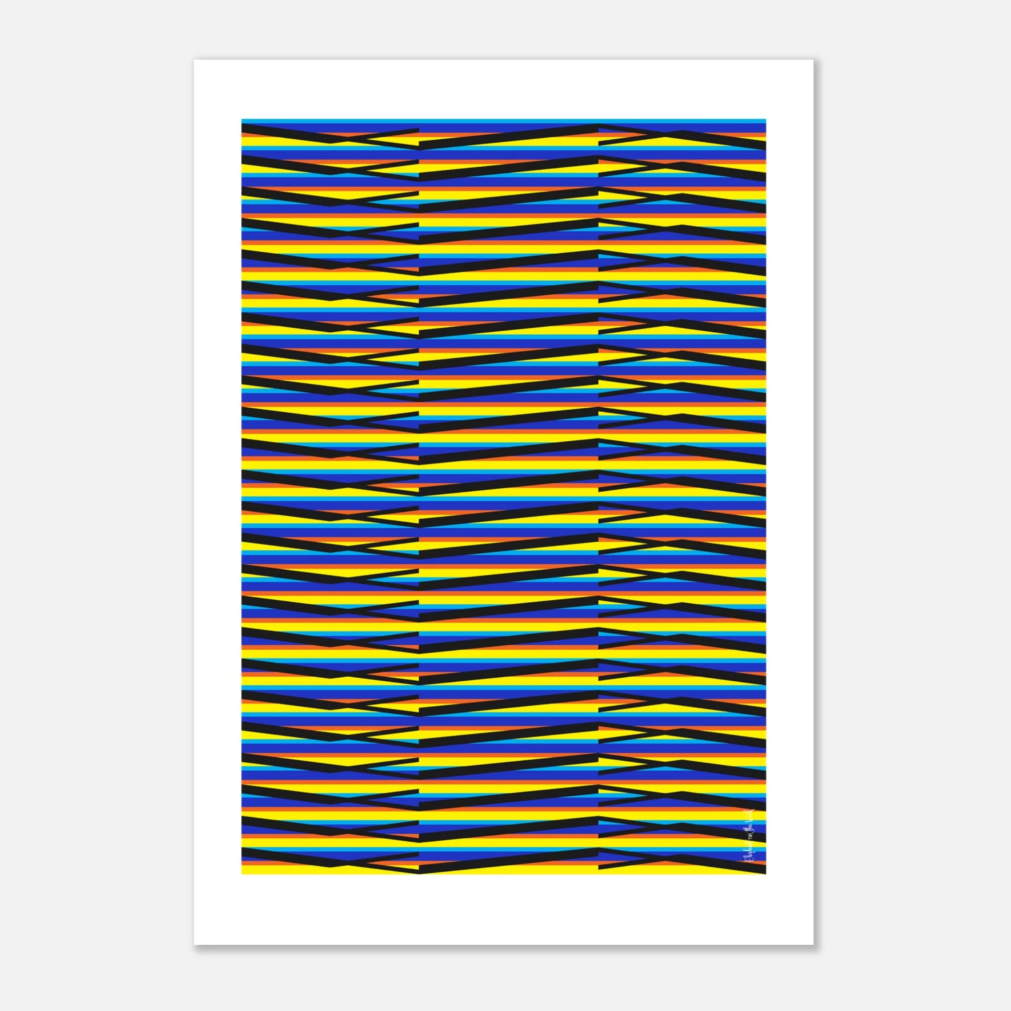 Idea 05 Wall Art Poster featuring vibrant lines in dynamic interplay of color and motion by Christopher Haus.