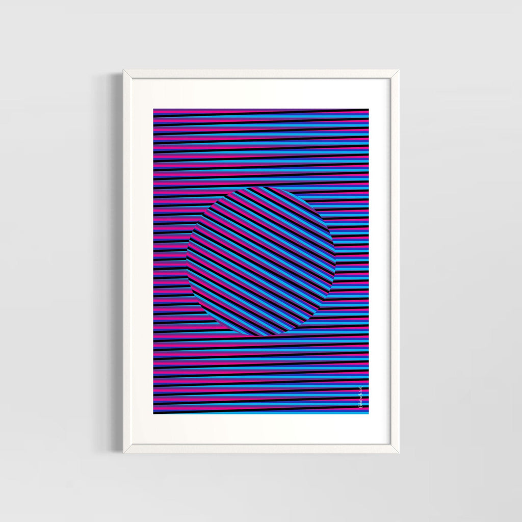 Idea 06 Wall Art Poster featuring dynamic stripes and vibrant hues in modern design.