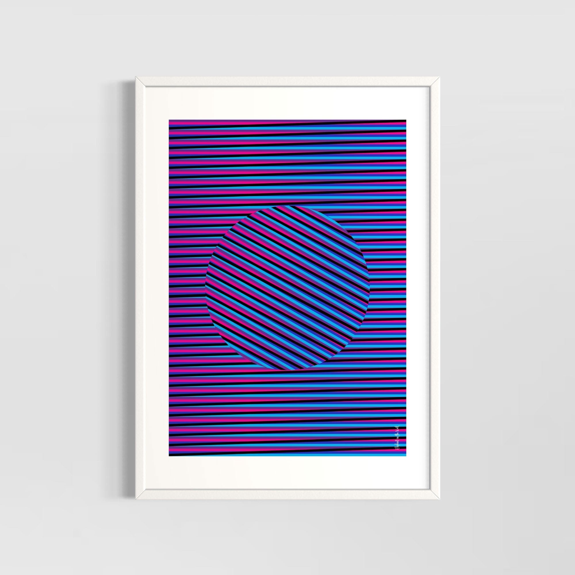 Idea 06 Wall Art Poster featuring dynamic stripes and vibrant hues in modern design.