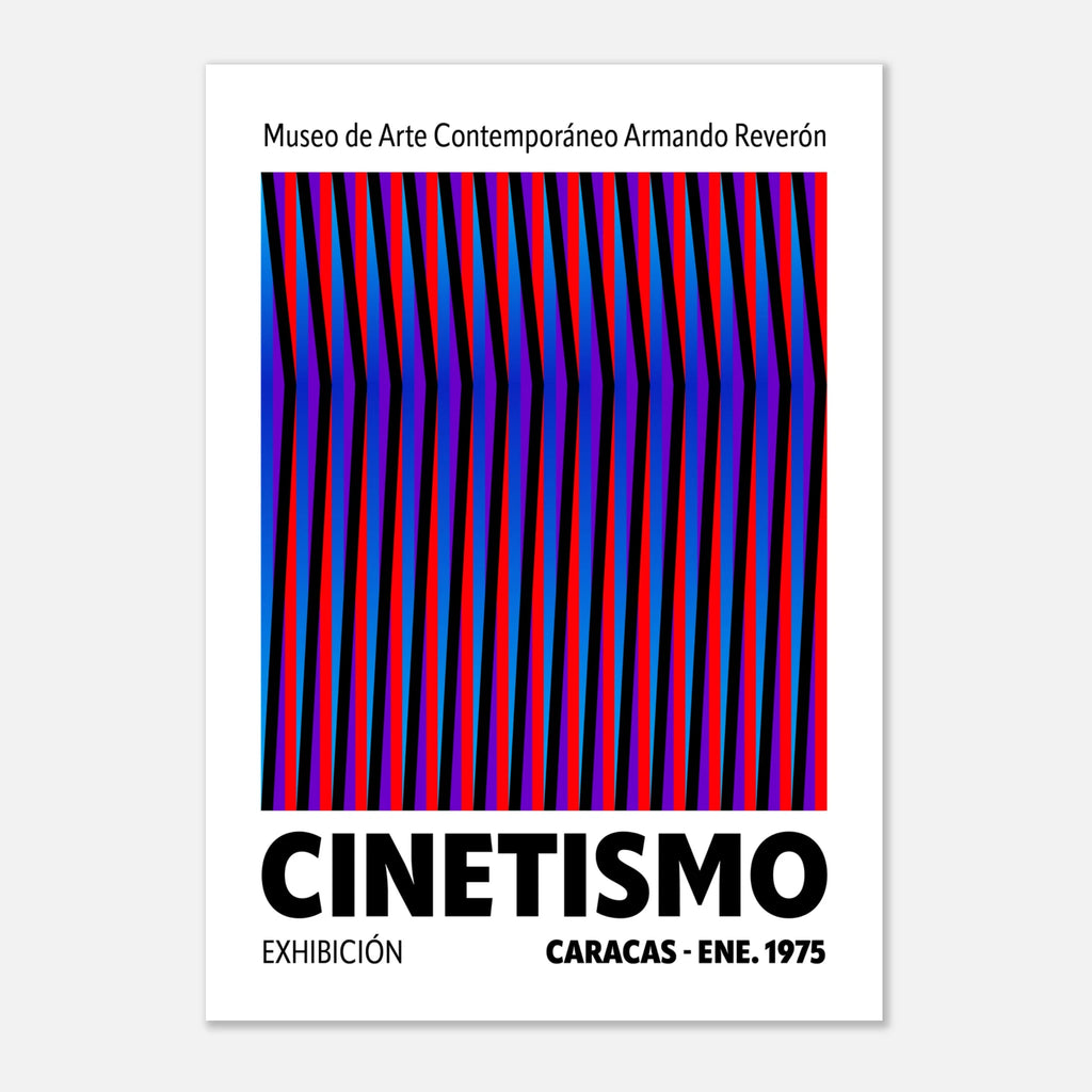 Cinetismo 01 Art Poster featuring vibrant optical illusions and movement, designed by Christopher Haus.